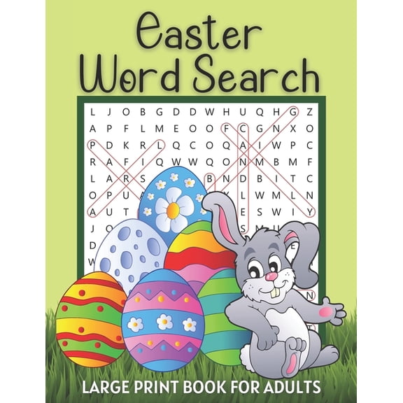 Easter Word Search Large Print Book for Adults: Fun Spring Activity Games Easy Puzzle Books with Solutions Great Gift Id, (Paperback)