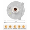 thumbnail image 6 of 13 Inch Round Placemats Set of 6, Grey Dandelion Non Slip Heat Insulation PP Table Mats, Spring Modern Minimalist Country Flower Washable Place Mats for Kitchen Dining Party Table Decor, 6 of 7