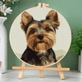 thumbnail image 3 of DIY Stamped Cross Stitch Kits Yorkshire Terrier Dog Easy for Beginners with Hoop 11CT Counted Embroidery Needlepoint Crafts Arts for Handmade Enthusiasts and Home Decor 30x30cm(1), 3 of 8