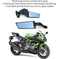 thumbnail image 4 of Motorcycle Rearview Mirror Winglet Wind Wing - Adjustable, Compatible with Kawasaki Ninja 400, Ninja 650, ZX10R, ZX6R, ZX-636 (2018-2022), Stealth Mirror, Rotating Side Mirror, Multi-angle, Anti-glar…, 4 of 5
