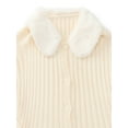 thumbnail image 5 of Wonder Nation Toddler Girls Cardigan Sweater with Faux Fur Collar, Lightweight, Sizes 12M-5T, 5 of 6
