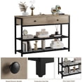 thumbnail image 3 of QinaQin Modern Console Table with 2 Drawers and 2-Tier Open Shelves for Entryway or Dining Area, 3 of 7