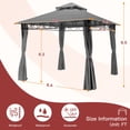 thumbnail image 2 of 10'x10' Gazebo Outdoor Canopy UV Protection Canopy Tent with 4 Sidewall for BBQ Party Patio Outdoor,Grey, 2 of 7