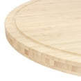 thumbnail image 4 of BambooMN Heavy Duty Premium Oval Shaped Cutting and Serving Board - 17" x 13" x 0.75" - Grooved/Flat - 1 Piece, 4 of 9