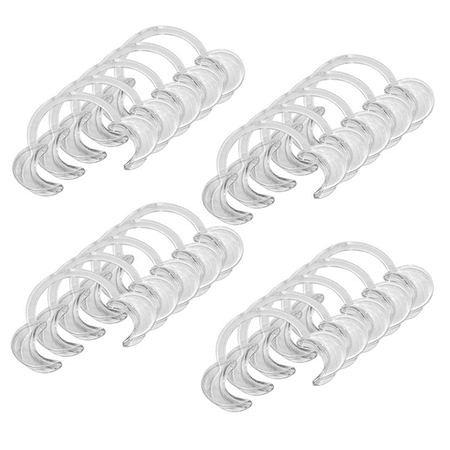 EZGO 20 Pcs Dental Cheek Retractor C-shape Mouth Opener Transparent Mouth Lip Opener