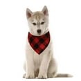 thumbnail image 5 of AUHomi Pet Dog Bandanas - 1PC Classic Triangle Plaid Dog Scarf Bow Tiess, Washable Buffalo Plaid Kerchief for Small to Large Dogs Cats Pets - Red and Black, 5 of 8
