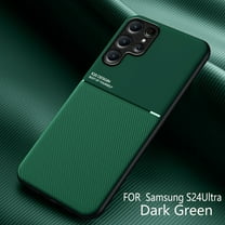 Cowithday for Samsung S24 Ultra Case, Premium PU Leather Anti-Scratch Shockproof Soft TPU Rubber Magnetic Luxury Hybrid Business Back Cover Case for Samsung Galaxy S24 Ultra 5G Phone, Green