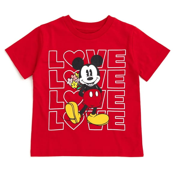 Camiseta Disney Mickey Mouse Red Love para niños pequeños 5T