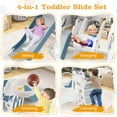 thumbnail image 4 of Costway Toddler Slide and Swing Set 4-in-1 Indoor Playground with Extended Slide & Swing Blue, 4 of 10