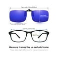 thumbnail image 6 of TINHAO 2 Pairs Clip On Sunglasses Flip Up Day&Night Driving Glasses UV400 Anti Glare Over Prescription Glasses, 6 of 7