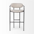 thumbnail image 2 of Mercana Parker 30" Seat Height Cream Seat Black Metal Base Stool, 2 of 8