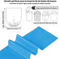thumbnail image 2 of 5 volúmenes de pequeñas bolsas de basura 200 duraderos 4 galones bolsas de basura pequeñas Oficina Familiar Cocina Baño dormitorio Bolsillo de basura interior (azul), 2 of 5
