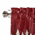 thumbnail image 5 of Merry Christmas Kitchen Curtains and Valances Set, Xmas Tree Forest Snowflake Red Rod Pocket Window Valance 18 Inch Window Curtain Panels for Living Room Bedroom Laundry, 27.5x24in, 3 Pieces, 5 of 7