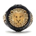 thumbnail image 1 of Anillo negro de moda Yashi para hombre, joyería de león, regalo de aniversario, 1 of 5