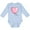 AE-Light Blue, variant on Inktastic Pink Balloon Heart Boys or Girls Long Sleeve Baby Bodysuit