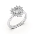 thumbnail image 2 of Brig Jewel 14K White Gold Plated Ring - 1.5 Ct Heart Cut Moissanite Engagement Ring - Elegant Cluster Ring for Women's - Perfect Wedding Rings - Ideal Gift for Her on Special Days, 2 of 4