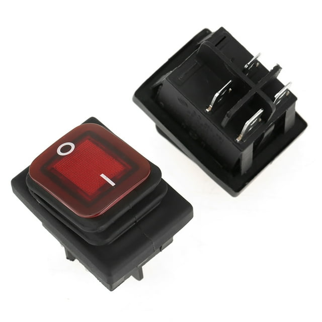 Interruptor de luz indicadora Jadeshay juego de 4 piezas interruptor de posición de pasador negro tipo barco Ultra sensible