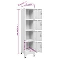 thumbnail image 4 of vidaXL Locker Cabinet with 4 Compartments 38x45x180 cm, 4 of 5