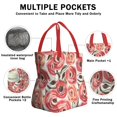 thumbnail image 3 of Pioneer Flower Floral Print Pattern Drawstring Lunch Bag Women - Drawstring Lunch Bag Insulated for Work Office - Stain-Resistant Large Lunchbags for Women with Multi-Pockets, 3 of 6