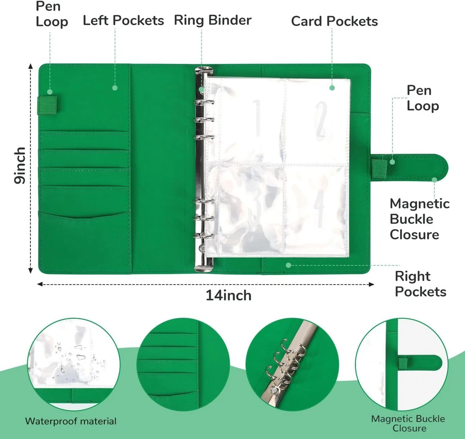 100 Envelopes Money Saving Challenge Binder, 2024 New A5 Money Saving Binder,