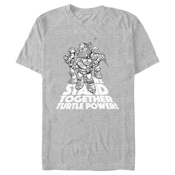 Men's Teenage Mutant Ninja Turtles We Stand Together Comic  Graphic Tee Athletic Heather 3X Large