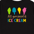 thumbnail image 4 of Inktastic All You Need Is Ice Cream - Blue Pink Yellow Green Boys or Girls Long Sleeve Toddler T-Shirt, 4 of 5