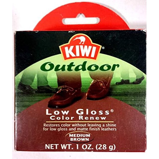 Shoe Care Kiwi Low Gloss Color Renew Marrón Medio, 30 ml