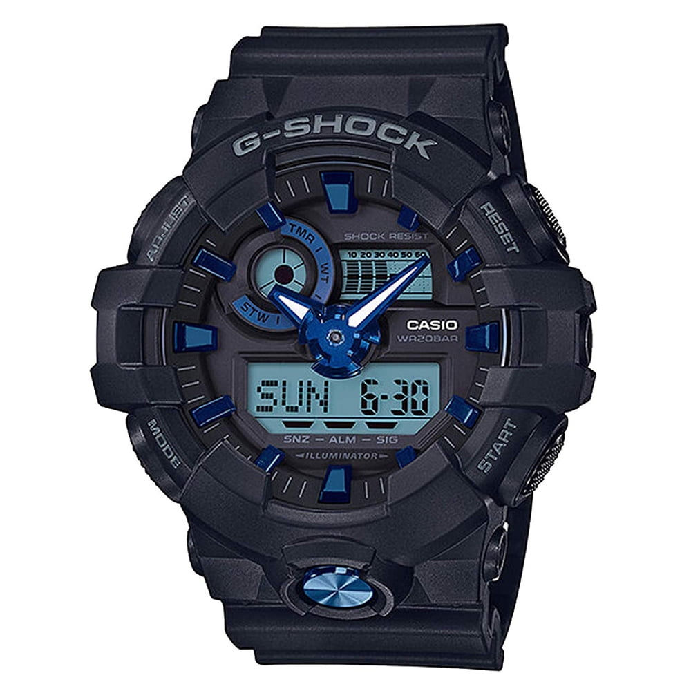 G-SHOCK ブラック/ブルー G-SHOCK G-STEEL GST-W300G-1A2JF メンズ 電波ソーラー アナデジ