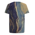 thumbnail image 4 of FRSASU Tops Clearance Womens Plus-Size Woman Short Sleeve Tops T-Shirt Prints Loose Blouse, 4 of 5