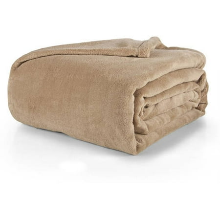 Mainstays Plush King Bed Blanket in Brown