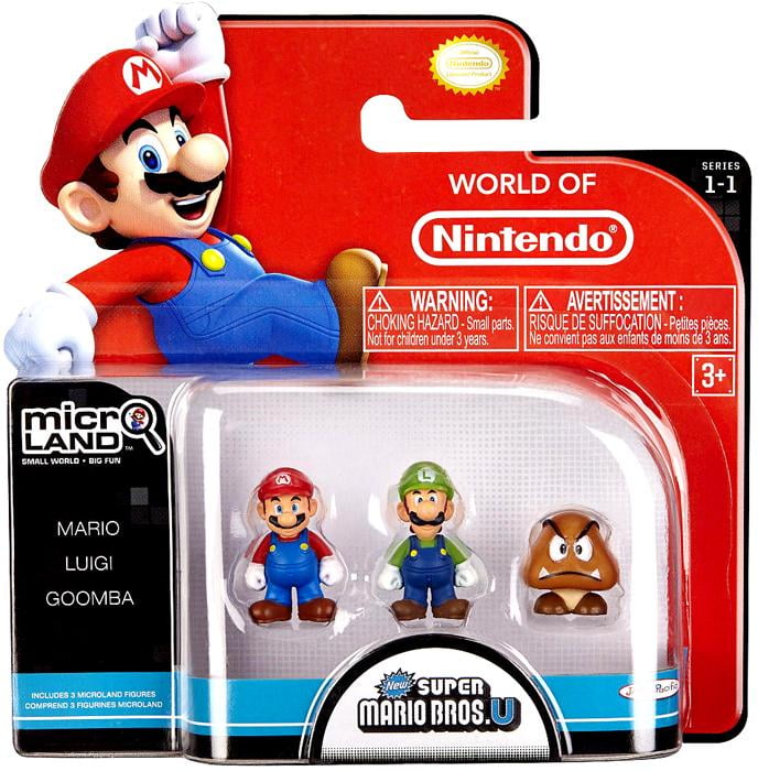 Luigi & Koopa Mini Figure 3-Pack Micro LAND SERIES 1 Mario 