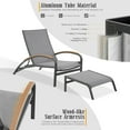 thumbnail image 4 of Aluminum Patio 3 PCS Chaise Lounge Set, Phifertex Sling Fabric Lounge Club Chairs with Ottomans and Round Side Table, 4 of 7