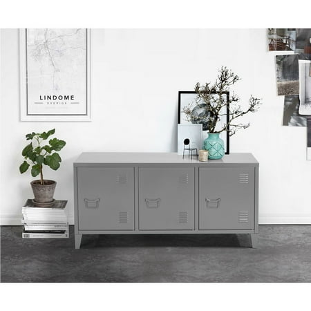 Homycasa Metal Cabinet Locker 3 Door Office Filing Cablint Organizer Homycasa Metal Cabinet Locker 3 Door Office Filing Cablint Organizer Living Room Tv Stand Grey