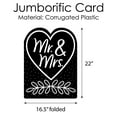 thumbnail image 5 of Big Dot of Happiness Mr. and Mrs. - Black and White Wedding Congratulations Giant Greeting Card - Big Shaped Jumborific Card, 5 of 7