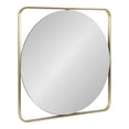 thumbnail image 1 of Kate and Laurel Nobles Modern Square Mirror, 24 x 24, Gold, Decorative Square Wall Decor with an Inset Round Mirror, 1 of 8