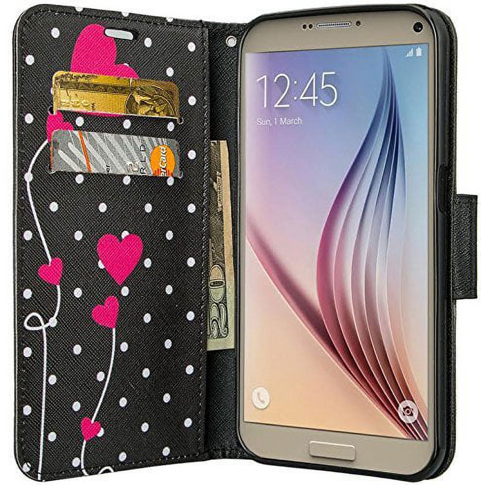 SUMACLIFE Chic Design Portfolio Wallet Case Specifically Designed for Samsung Galaxy S7 Edge
