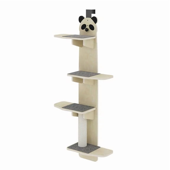 1 x Door hanging cat tree tower-Wood Color