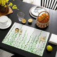 thumbnail image 3 of Green Polka Dots Placemats Set of 4, Watercolor Abstract Art Placemats for Dining Table, Place Mats for Kitchen Tabletop, Waterproof Wipeable Dining Table Mats Set, 3 of 9