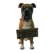 DWK CORP World Of Wonders "Tyson" The Boxer Dog Garden Welcome Statue