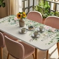 thumbnail image 3 of Sage Green Eucalyptus Leaves Table Cloths for 5 Foot Rectangle Tables, Weeping Floral Summer Botanical Patio Waterproof Elastic Fitted Tablecloths, Washable Rectangular Table Cover for Camping, 3 of 8