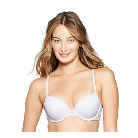 Auden Women s Radiant Plunge Push Up Bra Silver Foil (32C  Silver Foil)