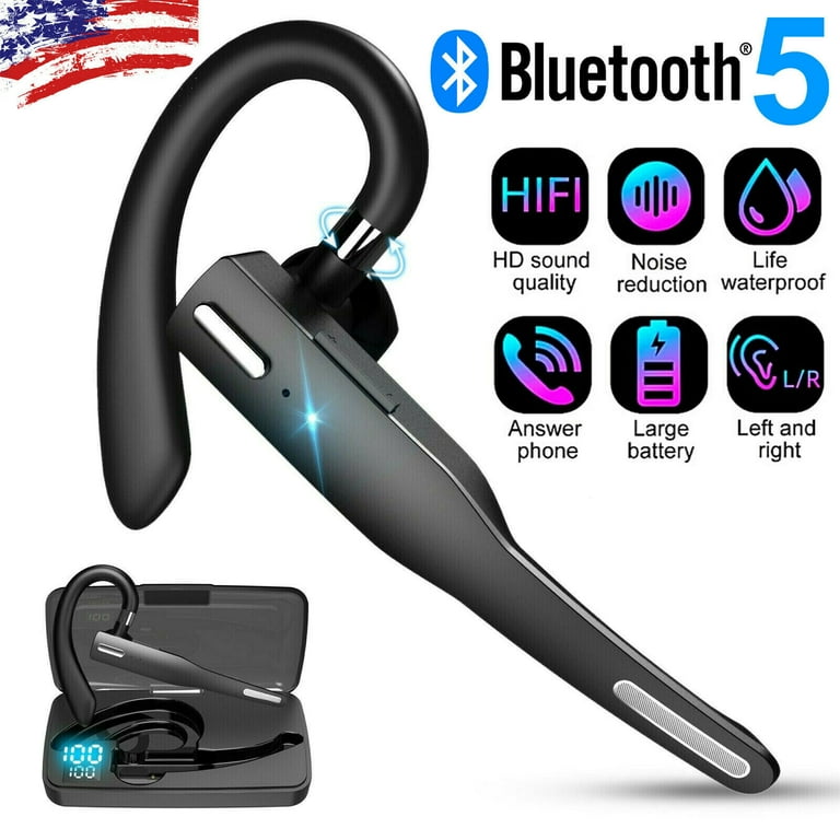 Dazone Bluetooth Business Headset with Earhooks and Charging Dock