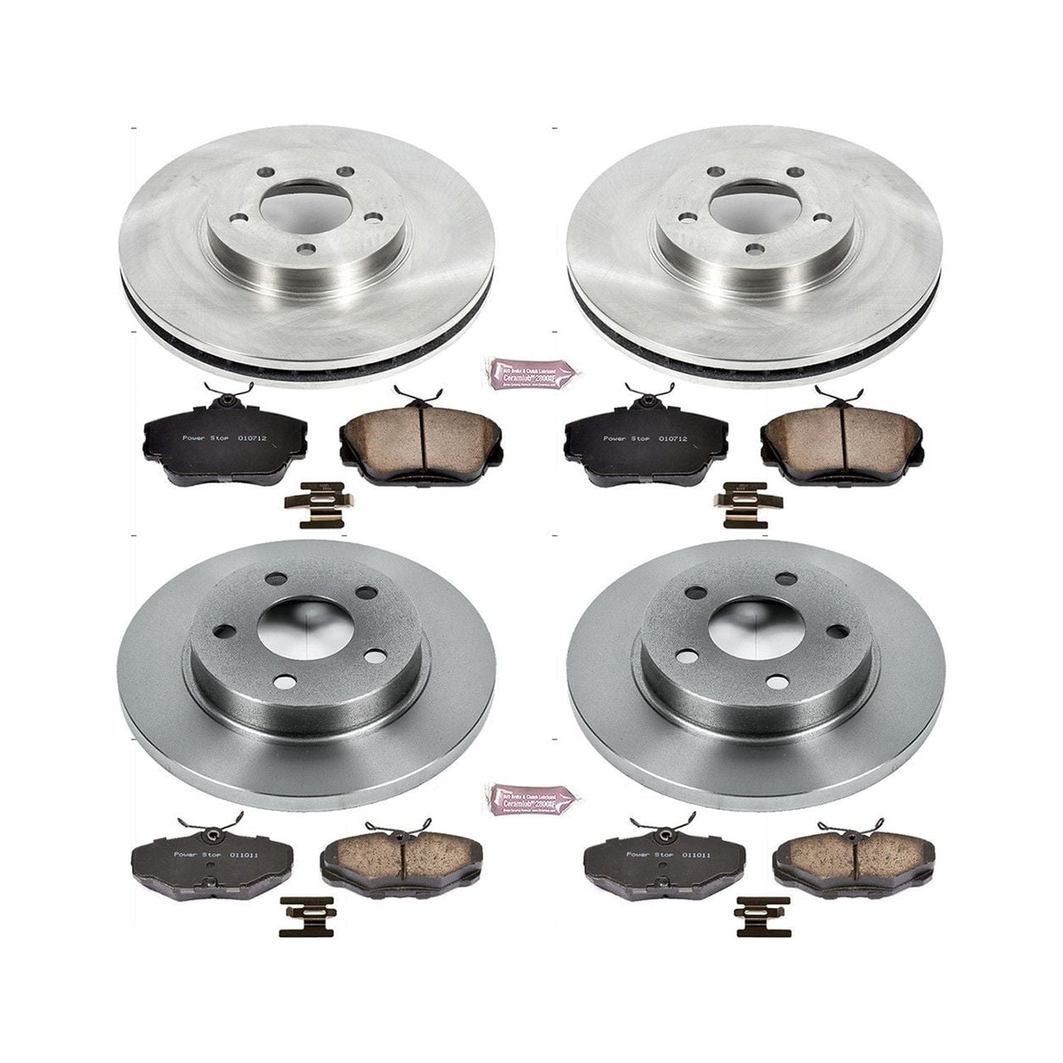 Power Stop Front and Rear Stock Replacement Brake Pad and Rotor Kit KOE1320