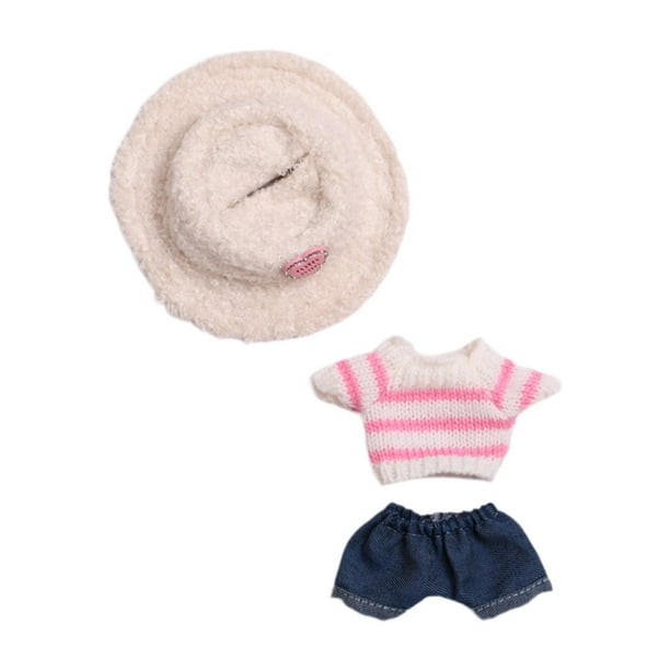 Ropa para muñecas de 6 pulgadas Hugo azul con sombrero y pantalones