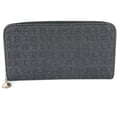 thumbnail image 1 of Pre-Owned BVLGARI Bulgari Logo Long Wallet Round Zipper Denim Men Women Blue (Good), 1 of 14