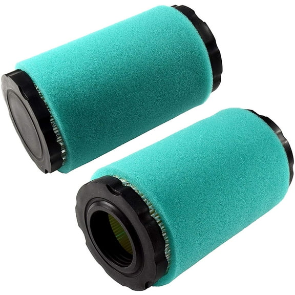 HQRP 2-Pack Air Filter Kit Compatible with John Deere GY21055, MIU11511, MIU11513 fits LA125 D120 E110 D110 Lawn Mower Tractors