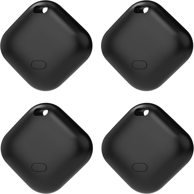 Dsseng Key Finder Wallet Tracker Works with Apple Find My (iOS Only) Replaceable Battery Water-Resistant Bluetooth Item Finder for Bags Luggage Pets & Backpack White
