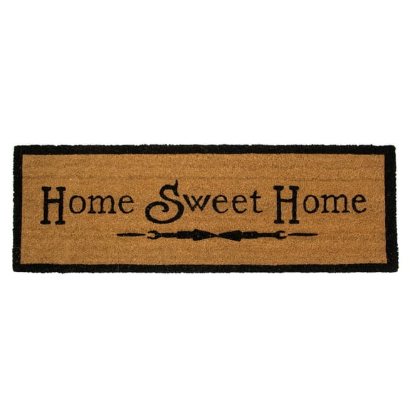 Northlight Natural Coir Rectangular "Home Sweet Home" Doormat 16" x 48"