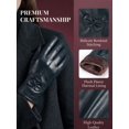 thumbnail image 4 of Deago Women's Classic Gloves Driving Winter Warm Nappa Leather Gloves, 4 of 7