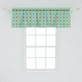 thumbnail image 2 of Ambesonne Yellow Submarine Valance Pack of 2, Whales Crabs, 54"X18", Aqua and Mustard, 2 of 3